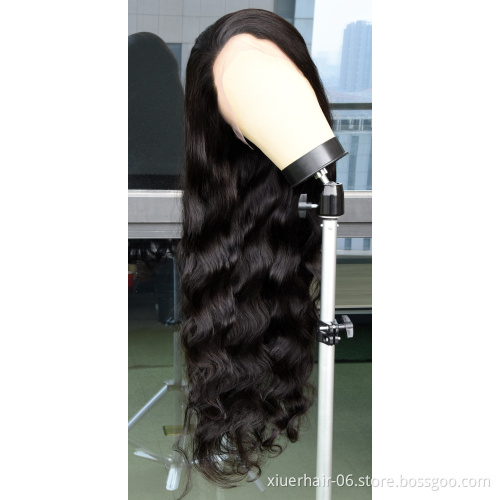 High Quality Cuticle Aligned For Black Women Brazilian Body Wave 36 Inches 40 Inches Human Hair Lace Front Wigs